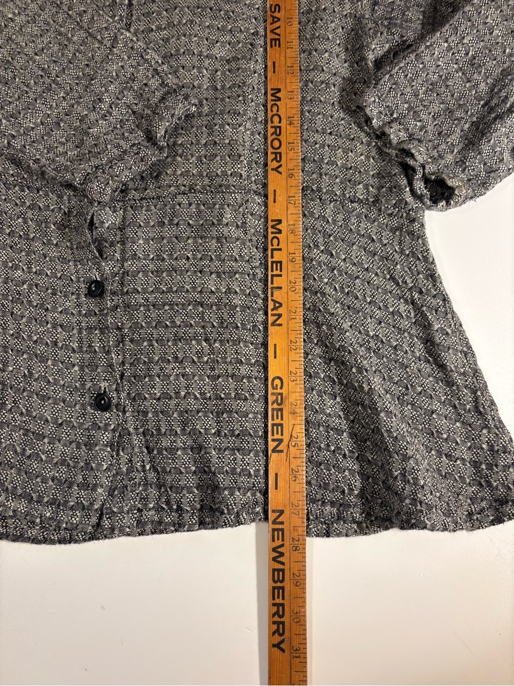 Flax Gray Textured Button-Front Relaxed Jacket - Picture 4 of 9